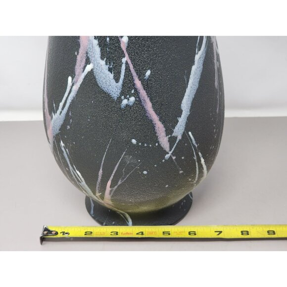 Large Art Stoneware Vase With Abstract Splatter Design‎ Harris Potteries Chicago - Picture 9 of 11